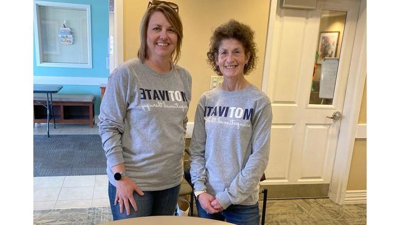 Penn State DuBois occupational therapy assistant faculty LuAnn Delbrugge and Amy Fatula at the recent CarFit event at Windy Hill Village.