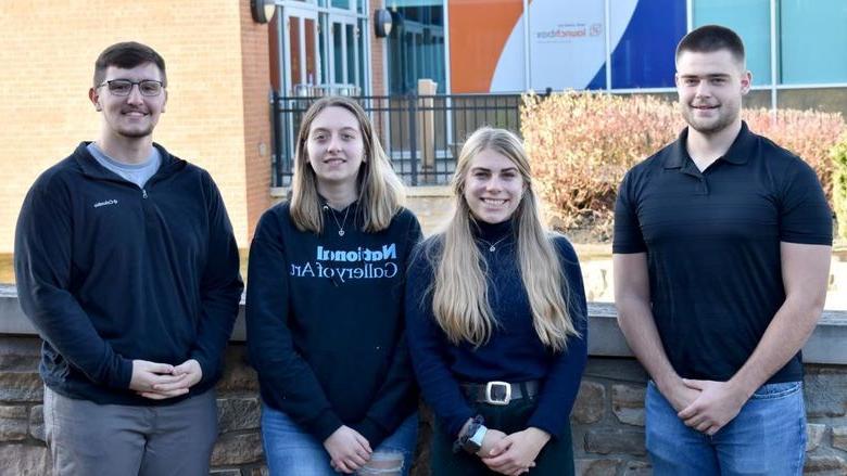 Penn State DuBois Honors Scholars seniors Dylan Treaster, Larissa James-LaBranch, Taylor Charles and Lukas Salvo